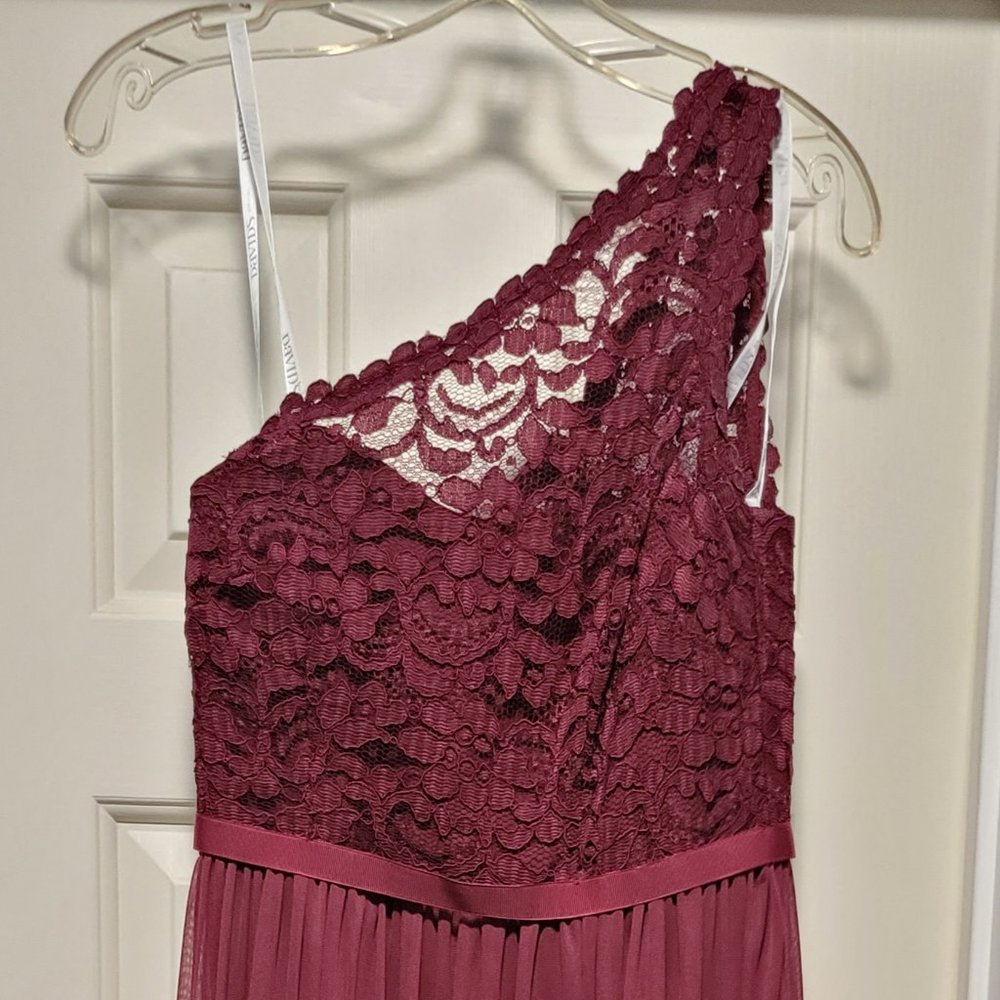 Davids Bridal Long Lace Bridesmaid Dress